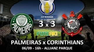 Os gols de Palmeiras 3 x 3 Corinthians pela 23ª rodada do Brasileirão 2015