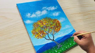 Easy Landscape Painting | Acrylic Painting For Beginners | Easy Painting | Step By Step Painting