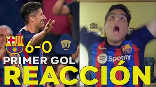 REACCIÓN BARCELONA 6-0 PUMAS - ¡¡¡PRIMER GOL DE LEWANDOWSKI!!! - GOL DE PEDRI, DEMBELÉ, ETC.