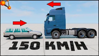 VOLVO FH vs VOLVO 940! 150 Km/H CRASH TEST! - BeamNg Drive