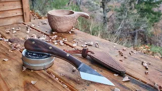 Kiridashi bıçağı ve basit deri kılıf yapımı / Kiridashi knife and leather sheath making