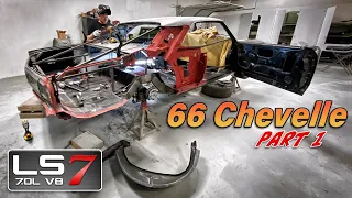 66 Chevelle LS7 - Part 1 - New Floors, Quarters, & Trunk Pan