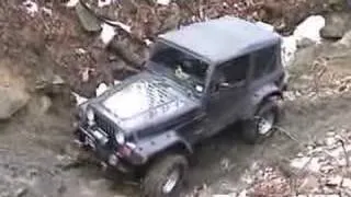 Jeep TJ Dana 35 axle break at Rausch Creek