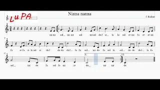 Ninna Nanna - Lullaby - Wiegenlied (J. Brahms) - Flauto - Note - Spartito - Karaoke - Instrumental