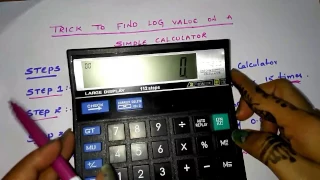 Trick to find logarithm values on a simple calculator