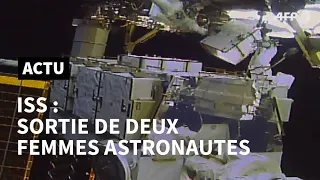 ISS: deux femmes astronautes font une sortie dans l'espace | AFP Images