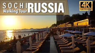 Relaxing Sochi, Russia Architecture Walking Tour [4K HD 60 FPS]