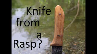 Full tang rasp knife