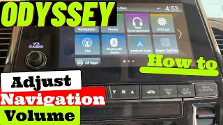 Honda Odyssey -- How to Adjust Navigation Volume 2018 2019 2020 2021 2022 2023