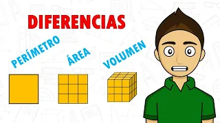 DIFERENCIAS PERÍMETRO, ÁREA Y VOLUMEN Super Fácil  - Para principiantes