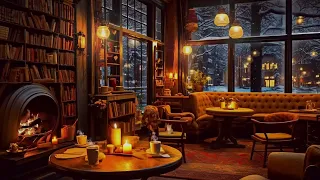 jazz relaxing music 🎧 winter porch ambience snowy day with smooth jazz 🎼 soft jazz