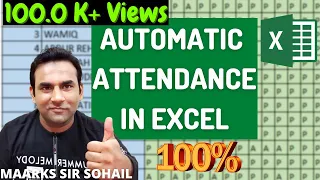 attendance sheet in excel with formula fully automatic