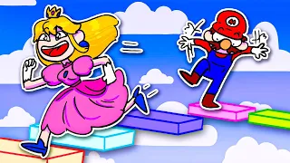 I HATE THIS OBBY!!! Mario Plays COTTON OBBY Roblox Ft. Princess Peach