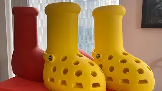 MSCHF BRB Yellow Crocs | Big Yellow Boots | Mschf x Crocs limited edition review