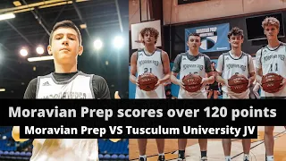Moravian Prep scores 120 points against a COLLEGE TEAM 😳 | Moravian Prep vs. Tusculum University JV