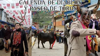 Fiesta Patronal en Santiago Juxtlahuaca 2023 | Tradicional Calenda de Diablos.