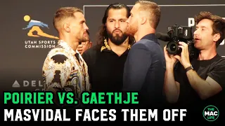 Dustin Poirier vs. Justin Gaethje Face Off with Jorge Masvidal