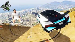 GTA 5 - Mega Ramp VS Luxury Bugatti Cars !! Mega Ramp Longest Jump Compilation #02