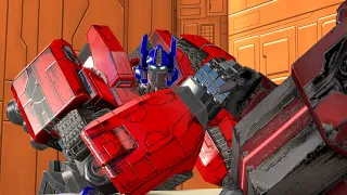 Optimus Prime BODIES Warpath in ARM WRESTLE