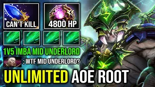 7.35 IMBA MID UNDERLORD Against Invoker 100% Unlimited Pit Malice AOE Root 4800 HP Dota 2