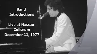 Band Introductions - Billy Joel Live at Nassau Coliseum (12-11-1977)