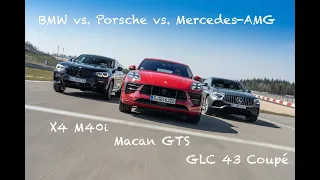 BMW X4 M40i vs. Mercedes-AMG GLC 43 vs. Porsche Macan GTS // Nürburging Tracktest