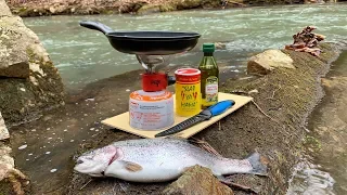 Creek Side TROUT CATCH and COOK