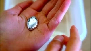 Liquid metal on hand (Gallium)