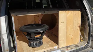 I BUILT THE BIGGEST BOX FOR MY SUBWOOFER! FULL BUILD RESULTS & DEMO!