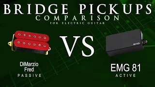 DiMarzio FRED vs EMG 81 - Bridge Guitar Pickup Comparison Tone Demo