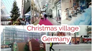 Beautiful Christmas village 2021-2022 Germany/Christmas tree decoration/city walk Germany mannheim
