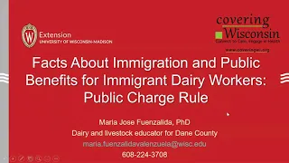 Facts about immigration and public benefits for immigrant dairy workers: public charge rule.