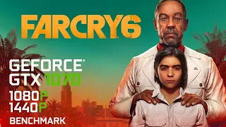 Far Cry 6 vs Nvidia GTX 1070 | Intel Core i7 6820HK | 1080p | 1440p | Benchmark | Test