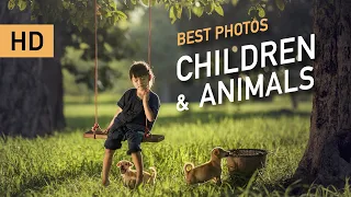 Лучшие 35 детские фотографии по теме:  Дети и Животные