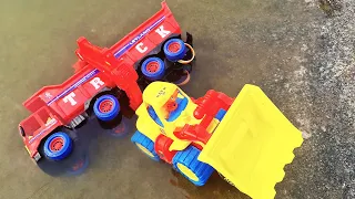JCB 5CX Fully Loading Tomato Ford Tractor | Big Accident Ashok Leyland Truck | Tipper | Bhoom Toys
