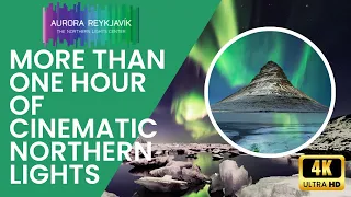 More than 1 hour of 4K Cinematic Northern lights & Relaxing Music for Stress Relief, Study & Yoga