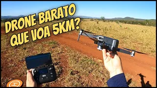 DRONE BOM E BARATO PARA INICIANTES - PROMETE ATÉ 5KM DE DISTÂNCIA. VALE A PENA?