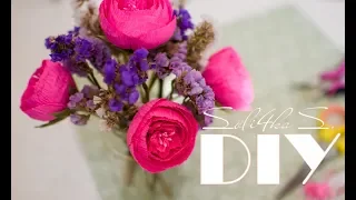 DIY soli4ka_s Трояндочка з гофропаперу/ роза с гофробумаги/ rose