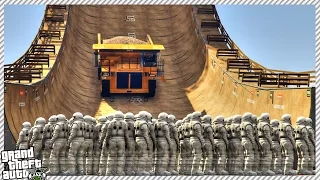 GTA 5 Vertical Mega Ramp - Epic Mega Ramp Moments | Vertical Ramp VS 100+ People (GTA 5 Gameplay)