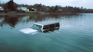 Car submerged Bar Island, Bar Harbor #fordbronco #Barisland #barharbor