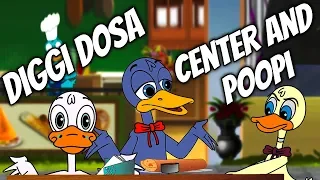 Diggi Dosa Center and Poopi The Ugly Duckling Story | Moral Stories By Granny | Woka English