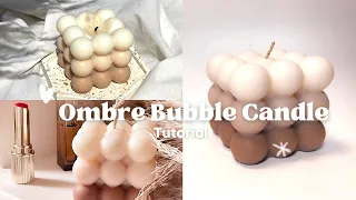 Tutorial: Ombre Bubble cube candles | DIY Gradient Bubble | Candle Studio Vlog