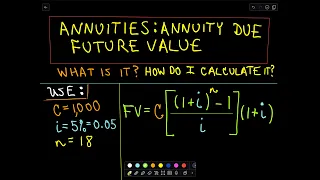 Annuities : Annuity Due , Finding Future Value