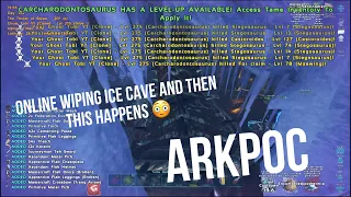 🔥WE ONLINE WIPED ICE CAVE AND THEN THIS HAPPENED😳| Ark Official Arkpoc PvP Ps5 #113