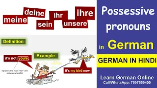 Possessive Pronouns | German Grammar in Hindi | German For Beginners | A1 | Possesiv Articles | 2021