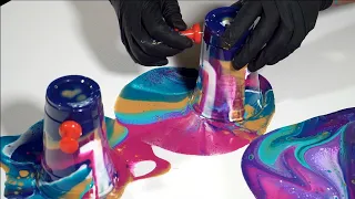 Midnight Sun 🌄Giant 36x36 Quadruple Acrylic Paint Grenade!  Stunning!