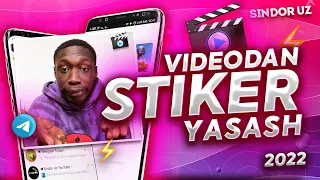 TELEGRAMDA VIDEODAN STIKER YASASH // TELEFON USULI