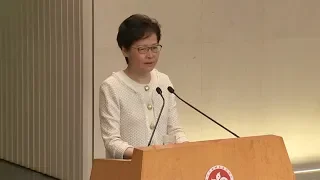 Carrie Lam: Violence cannot solve social issues
