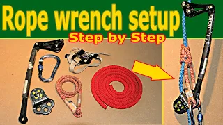 SRT ROPE WRENCH Setup for tree climbing.