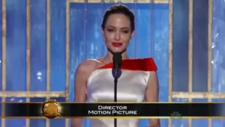 Golden Globes 2012 Angelina Jolie Presents Best Director